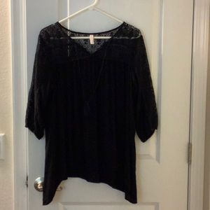 Large, blouse, black